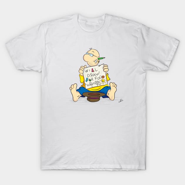 Will draw for food T-Shirt by schlag.art